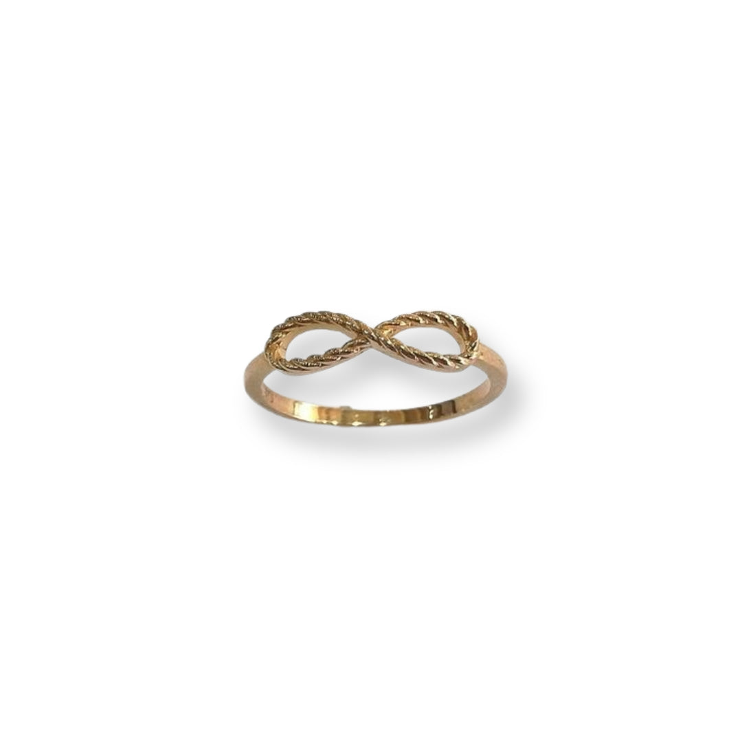 9ct Yellow Gold Textured Infinity Ring