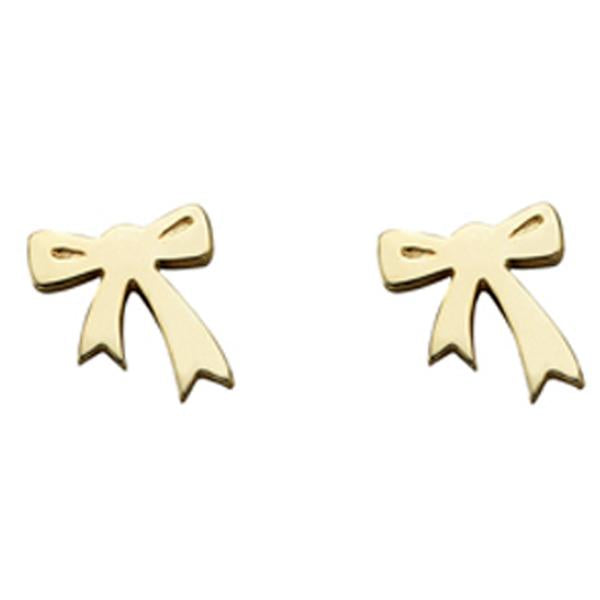 9ct Yellow Gold Mini Bow Earring