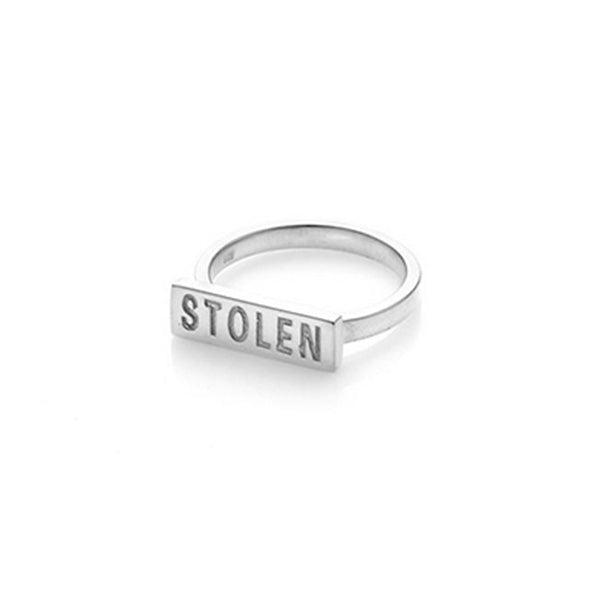 Sterling Silver Stolen Bar Ring