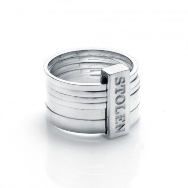 Sterling Silver Six Piece Band Ring