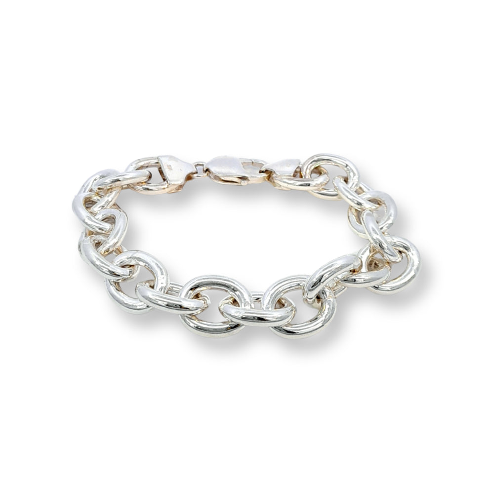Sterling Silver Heavy Cable Chain Bracelet