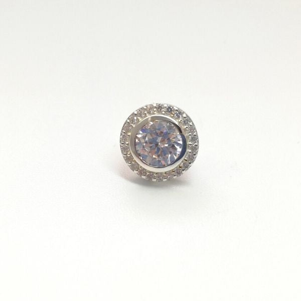 Sterling Silver & Cubic Zirconia Stock Pin