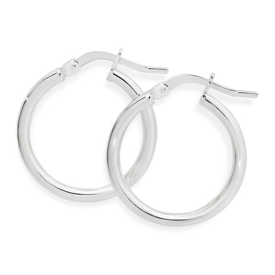 Sterling Silver 15 X 2mm Hoop Earrings
