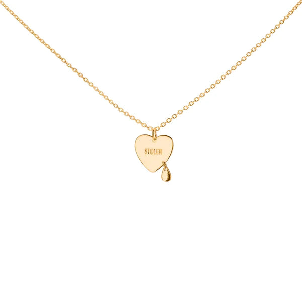 Crying Heart Necklace - Gold Plated