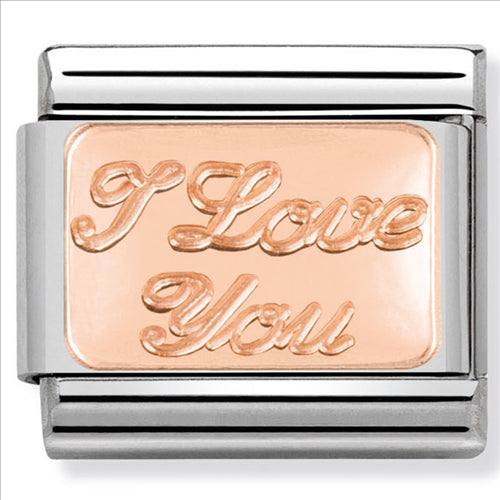 Composable Classic Link I Love You in 9ct Rose Gold