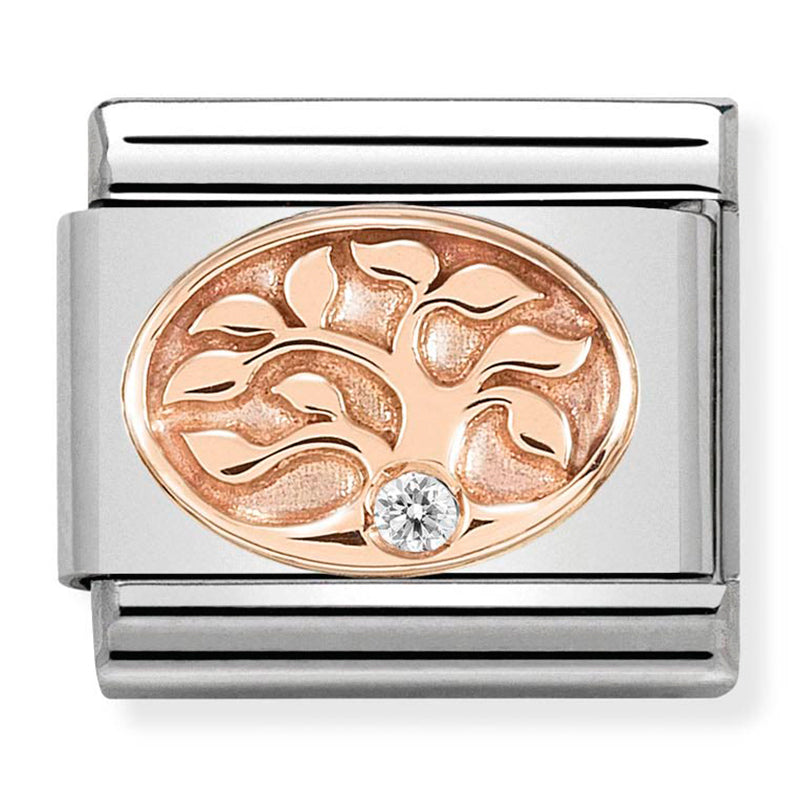 Composable Classic Link Tree of Life with Cubic Zirconia & 9ct Rose Gold