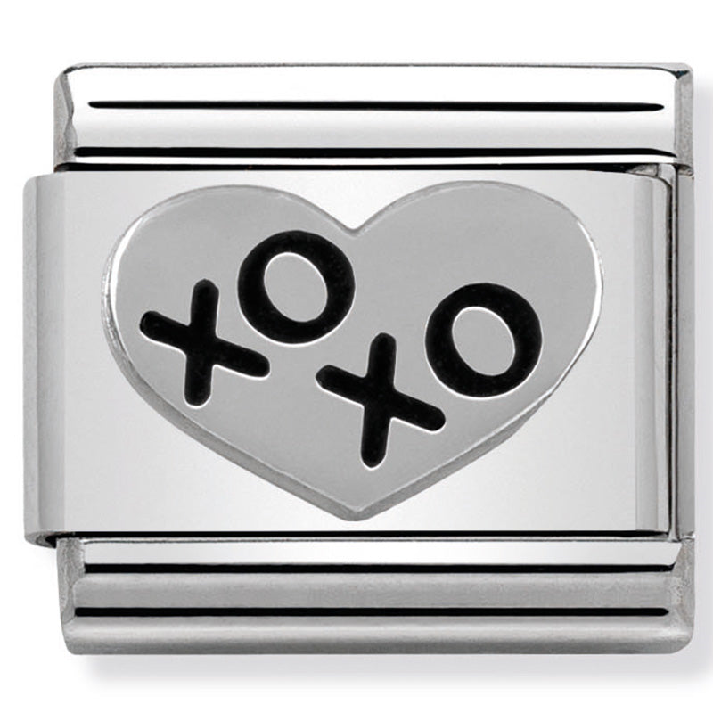 Composable Classic Link XOXO Heart in Silver