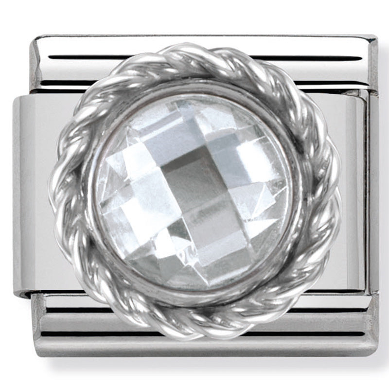 Composable Classic Link White Cubic Zirconia in Silver