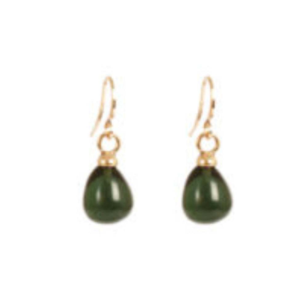 Hook earrings, Vintage Green
