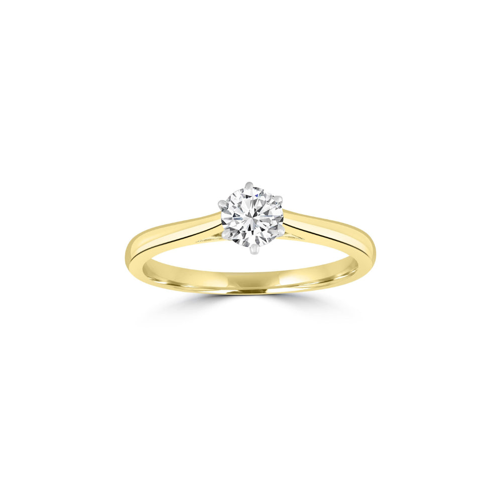 9ct TT 0.50ct Diamond Ring