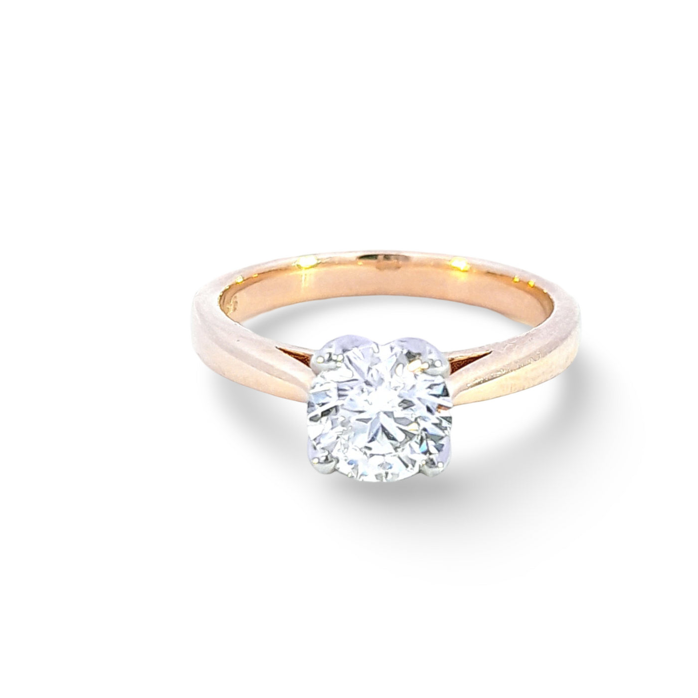 9ct TT 1.00ct Lab Grown Diamond Solitaire Ring