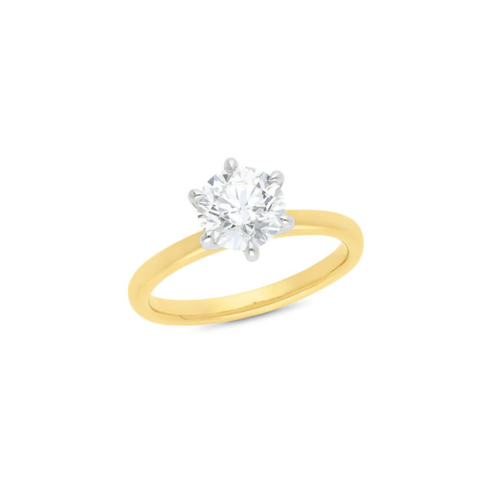 9ct Yellow Gold 1.50ct Lab Grown Diamond Solitaire Ring