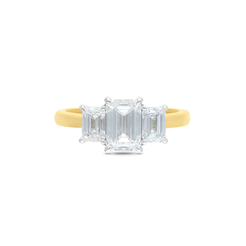 9ct TT 2.00ct Lab Grown Diamond 3 Stone Ring