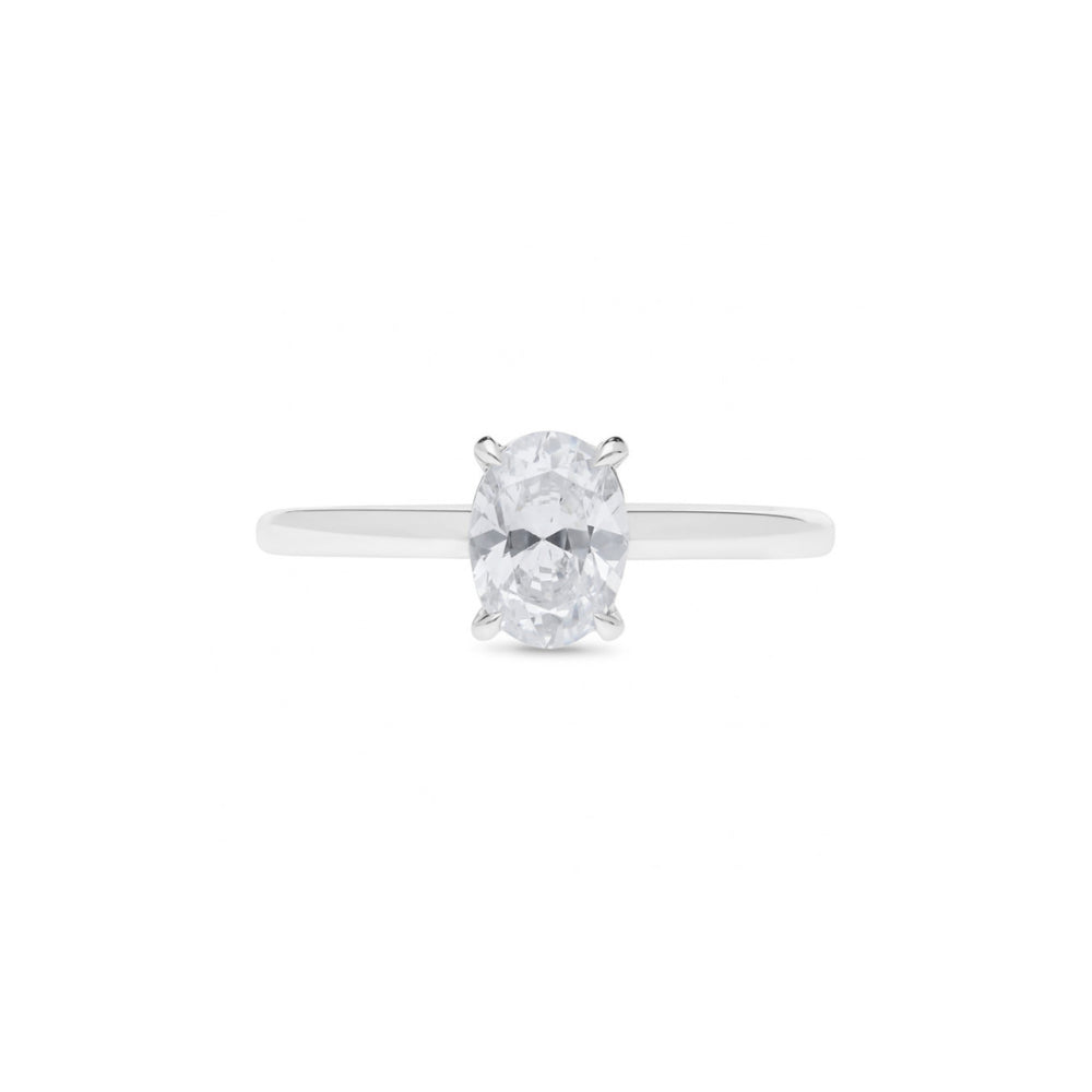 9ct White Gold 1.00ct Lab Grown Diamond Solitaire Ring