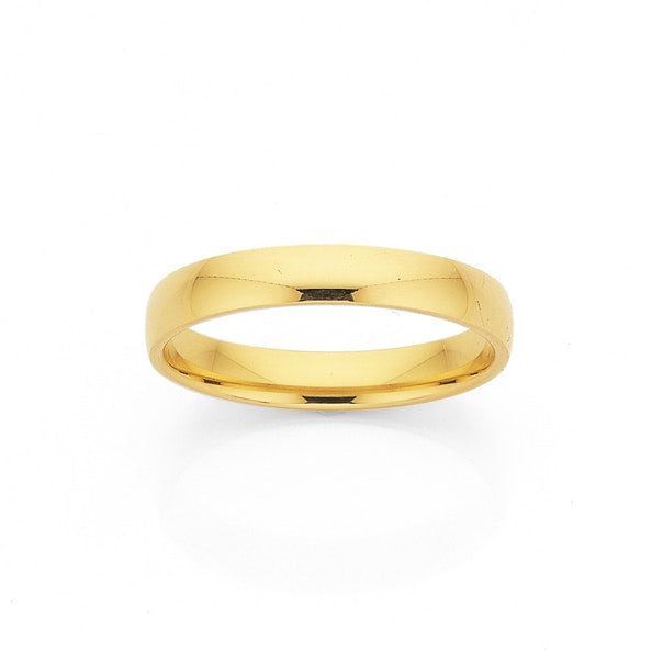 9ct Yellow Gold Plain Wedding Ring