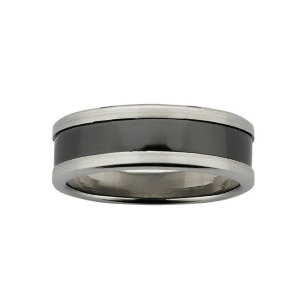 Titanium & Black Zirconium Wedding Ring