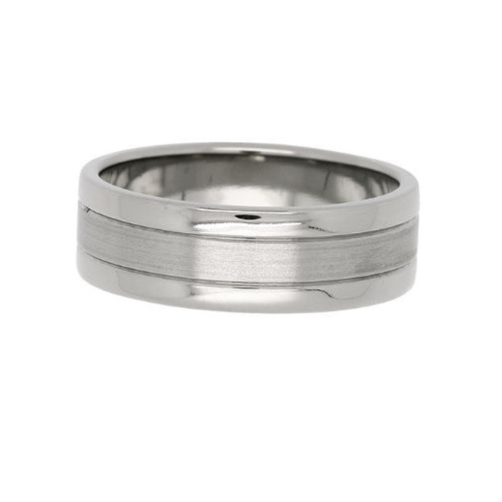 Titanium Polished & Sanded Wedding Ring