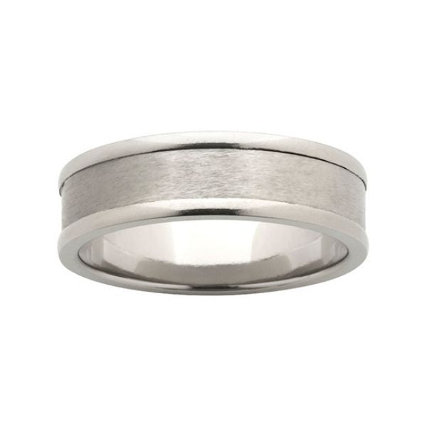 Titanium Sanded & Polished Wedding Ring