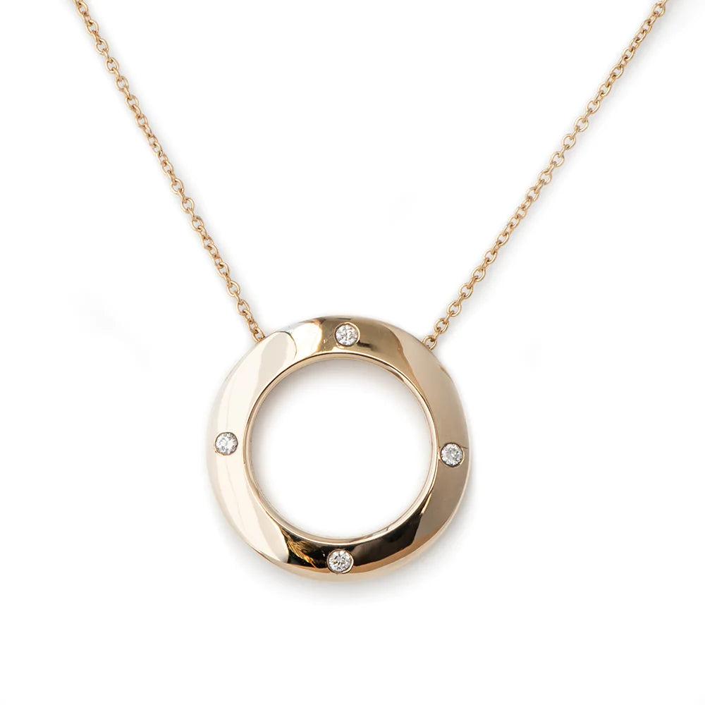 9ct Yellow Gold 'The Circle of Love' Diamond Necklace