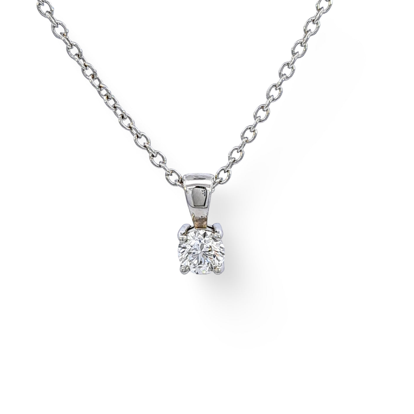 9ct White Gold .50ct Lab Grown Diamond Pendant
