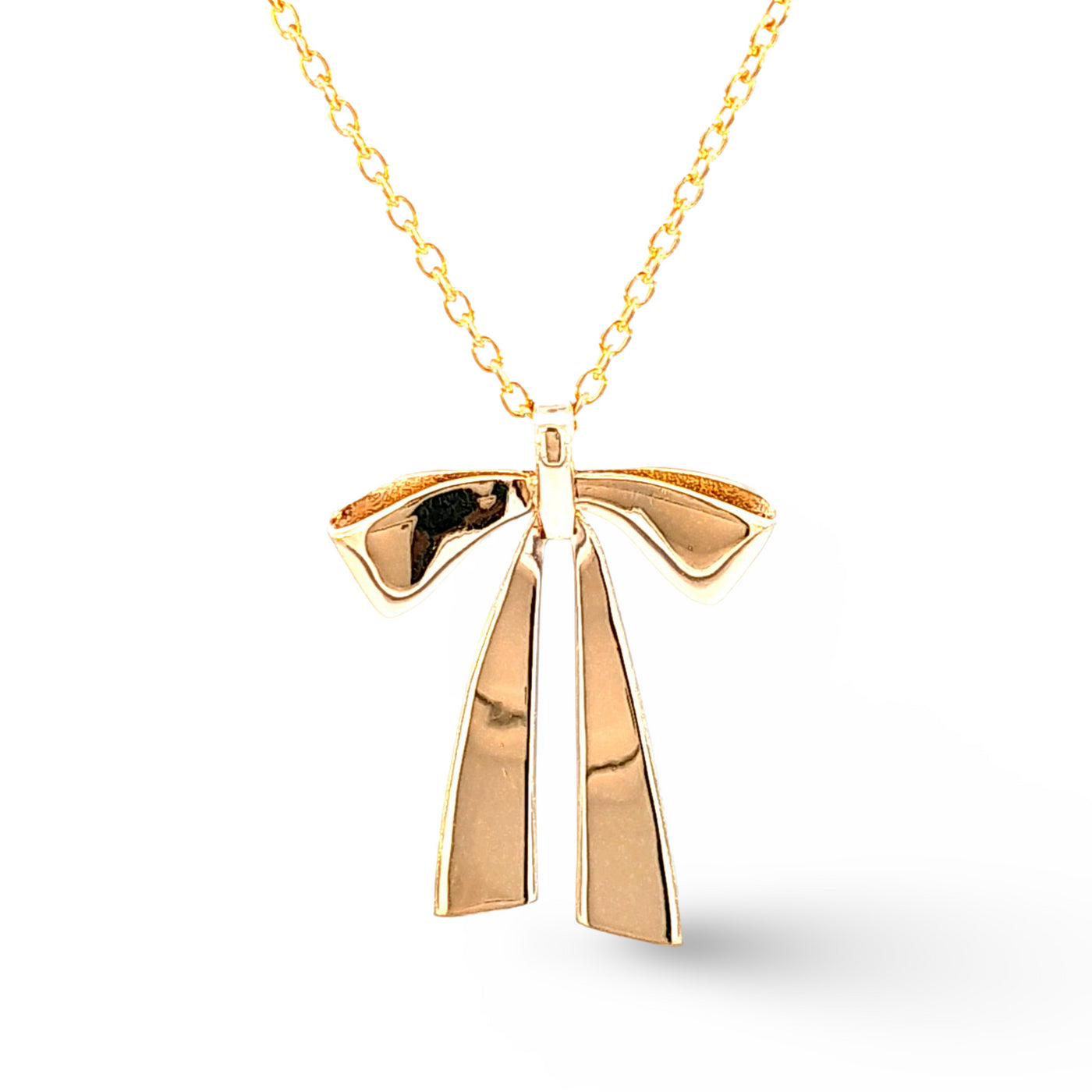 9ct Yellow Gold Bow Pendant