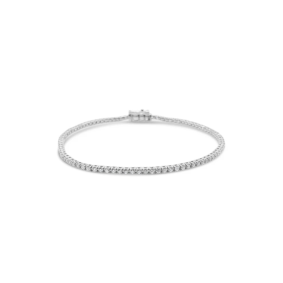 9kWhite Gold 2.06ct Lab Grown Diamond Tennis Bracelet