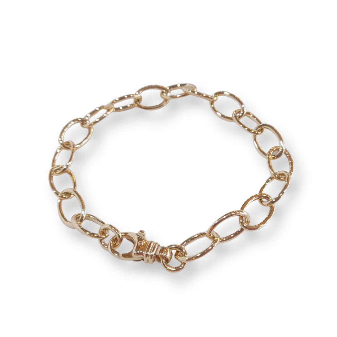 9ct Yellow Gold Cable Link Bracelet