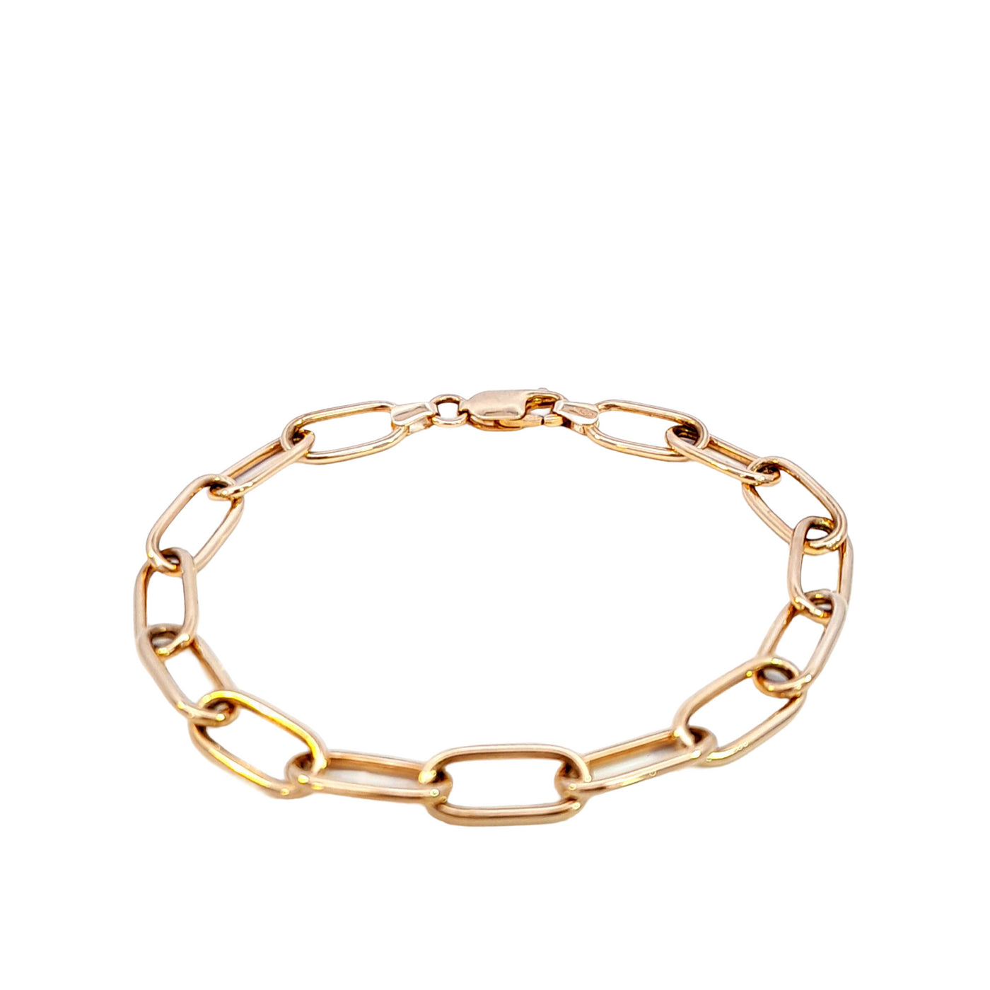 9ct Yellow Gold Paperclip Link Bracelet