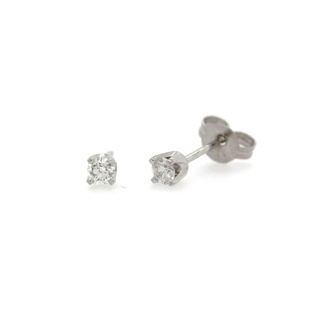 9ct White Gold 0.10ct Diamond Stud Earring