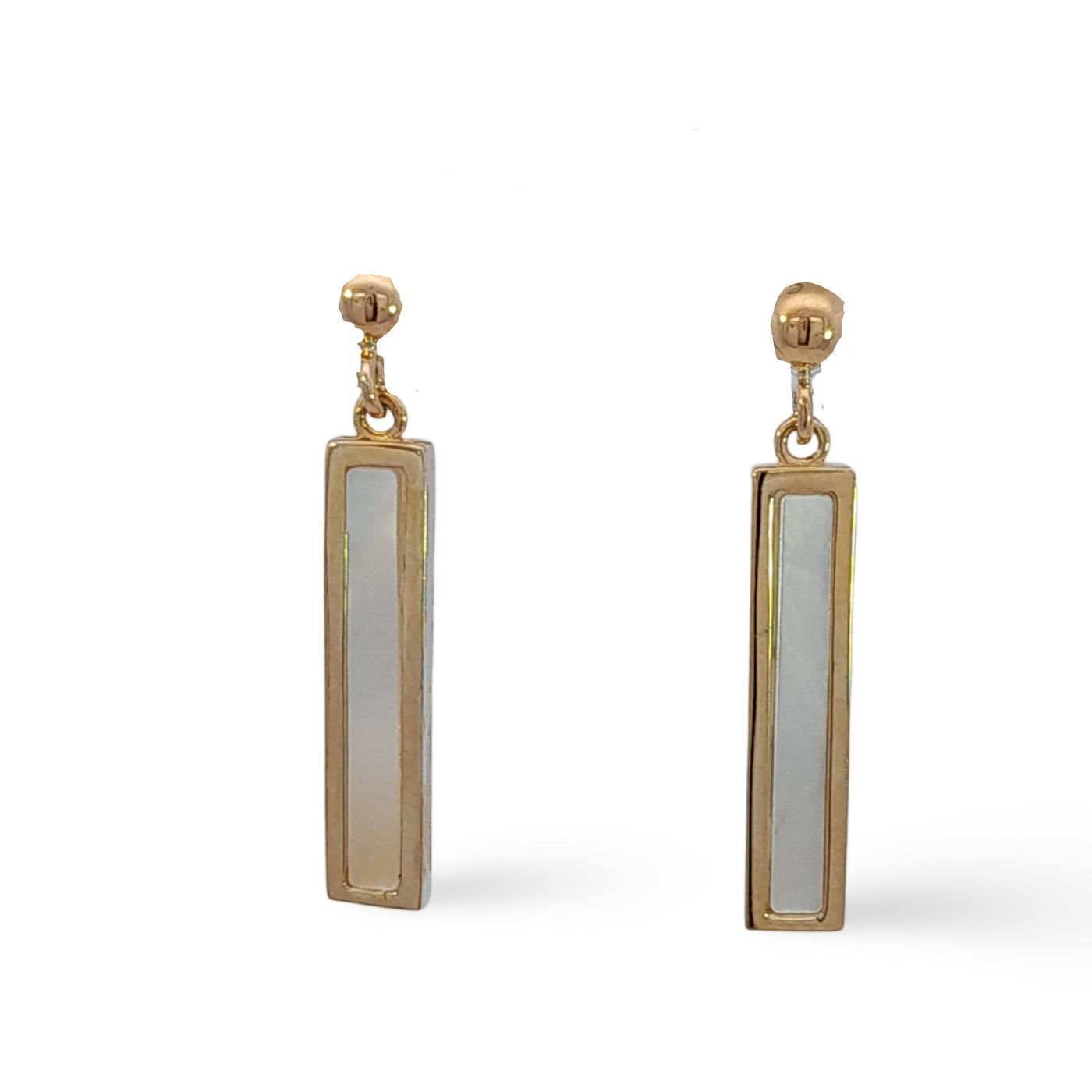 9ct Yellow Gold & Mother of Pearl Drop Earring