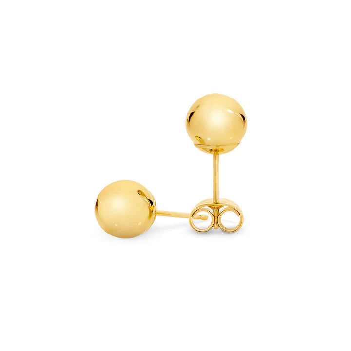 9ct 5mm Yellow Gold Stud Earring