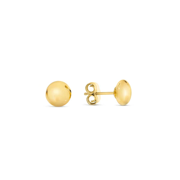 9ct Yellow Gold 3.5mm Flat Ball Stud Earring