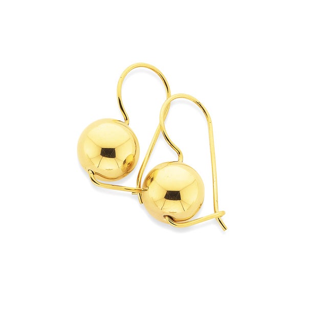 9ct Yellow Gold Euroball Earring