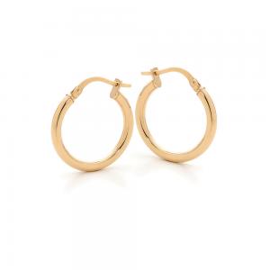 WORTH AND DOUGLAS 9CT YELLOW GOLD ON STERLING SILVER HOOP EARRING