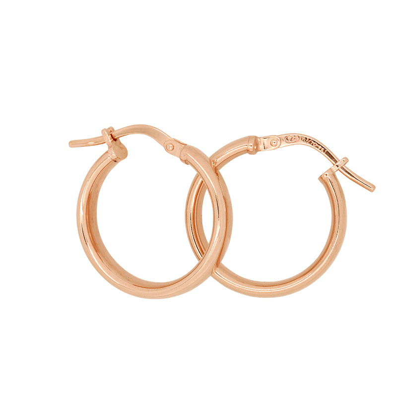 9ct Rose Gold Silver Filled Hoop Earring