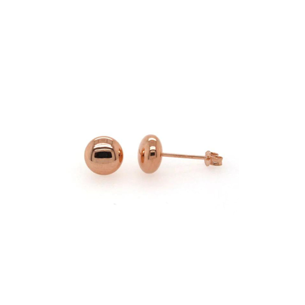 9ct Rose Gold Flat Stud Earring