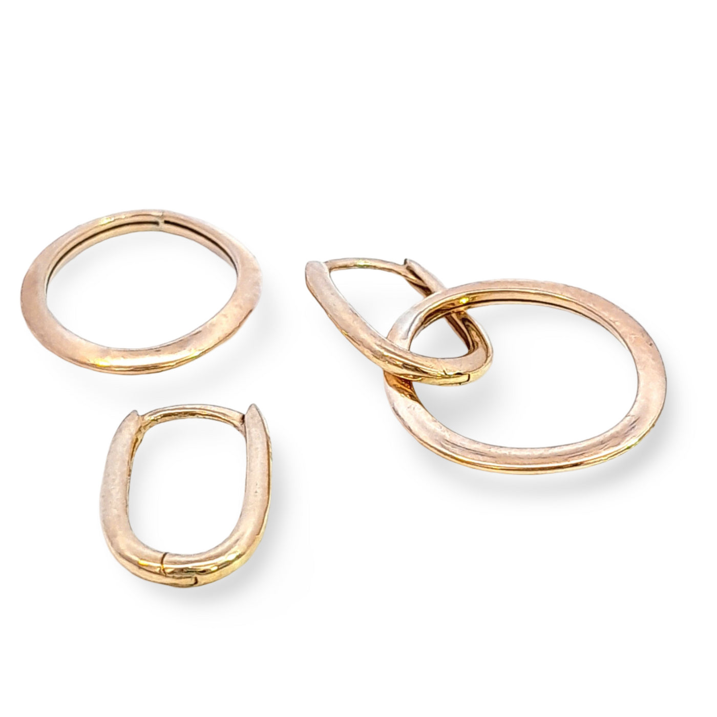 9ct Yellow Gold 2 x Piece Huggie Drop Earring