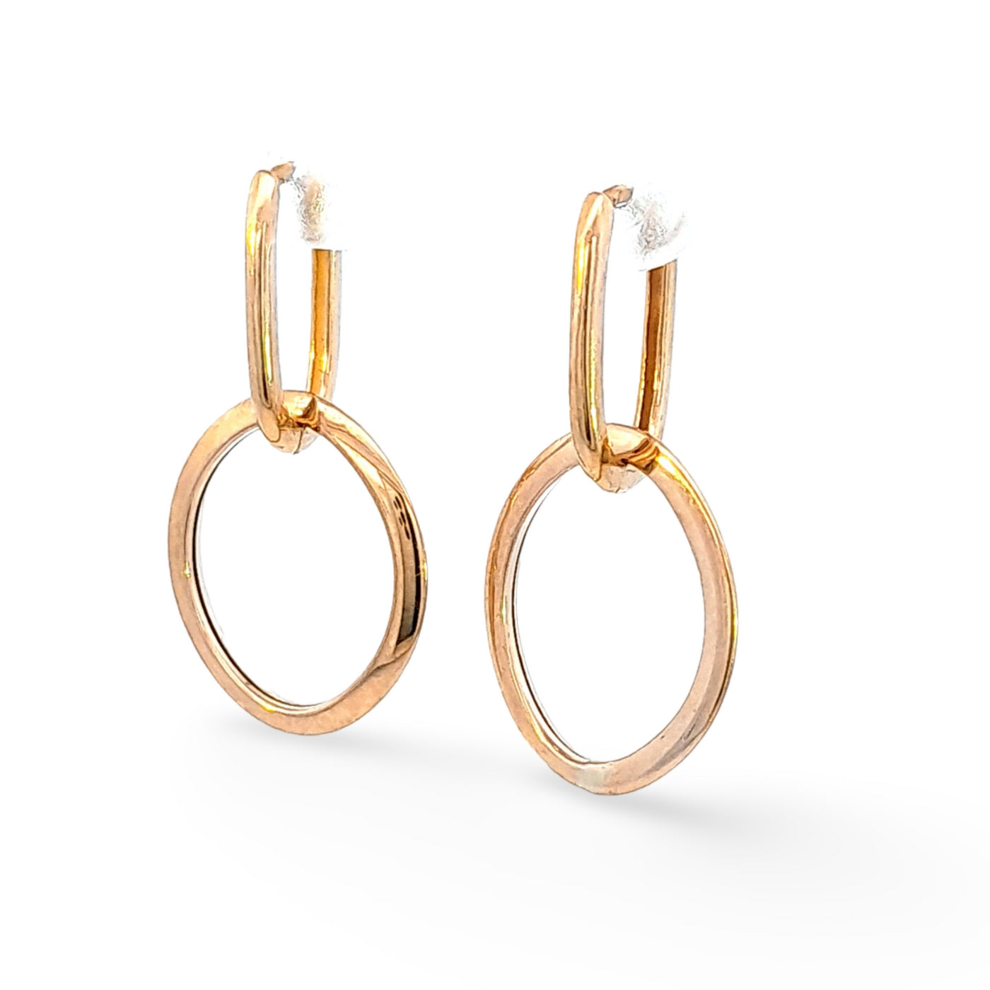 9ct Yellow Gold 2 x Piece Huggie Drop Earring