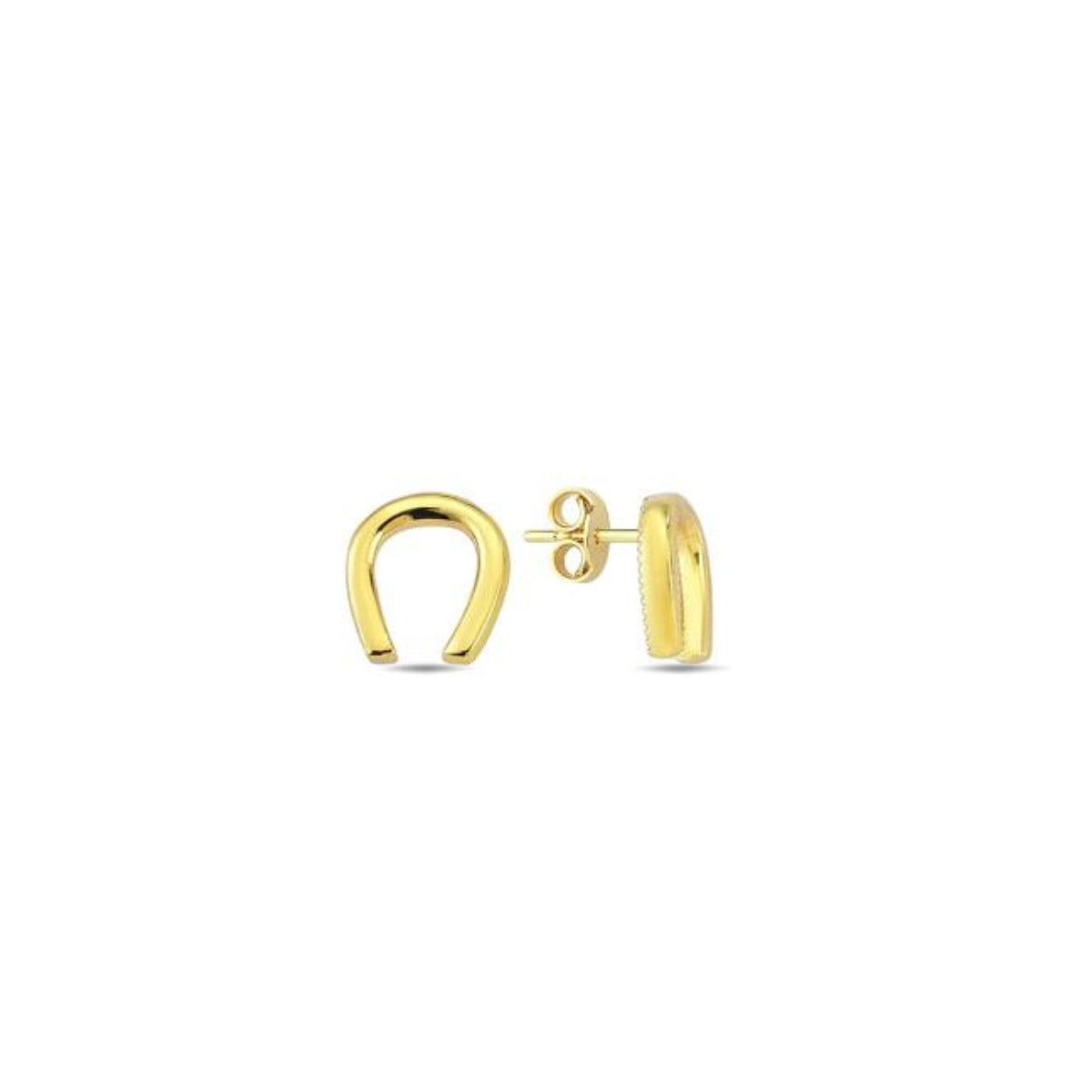 9ct Yellow Gold Horseshoe Stud Earring