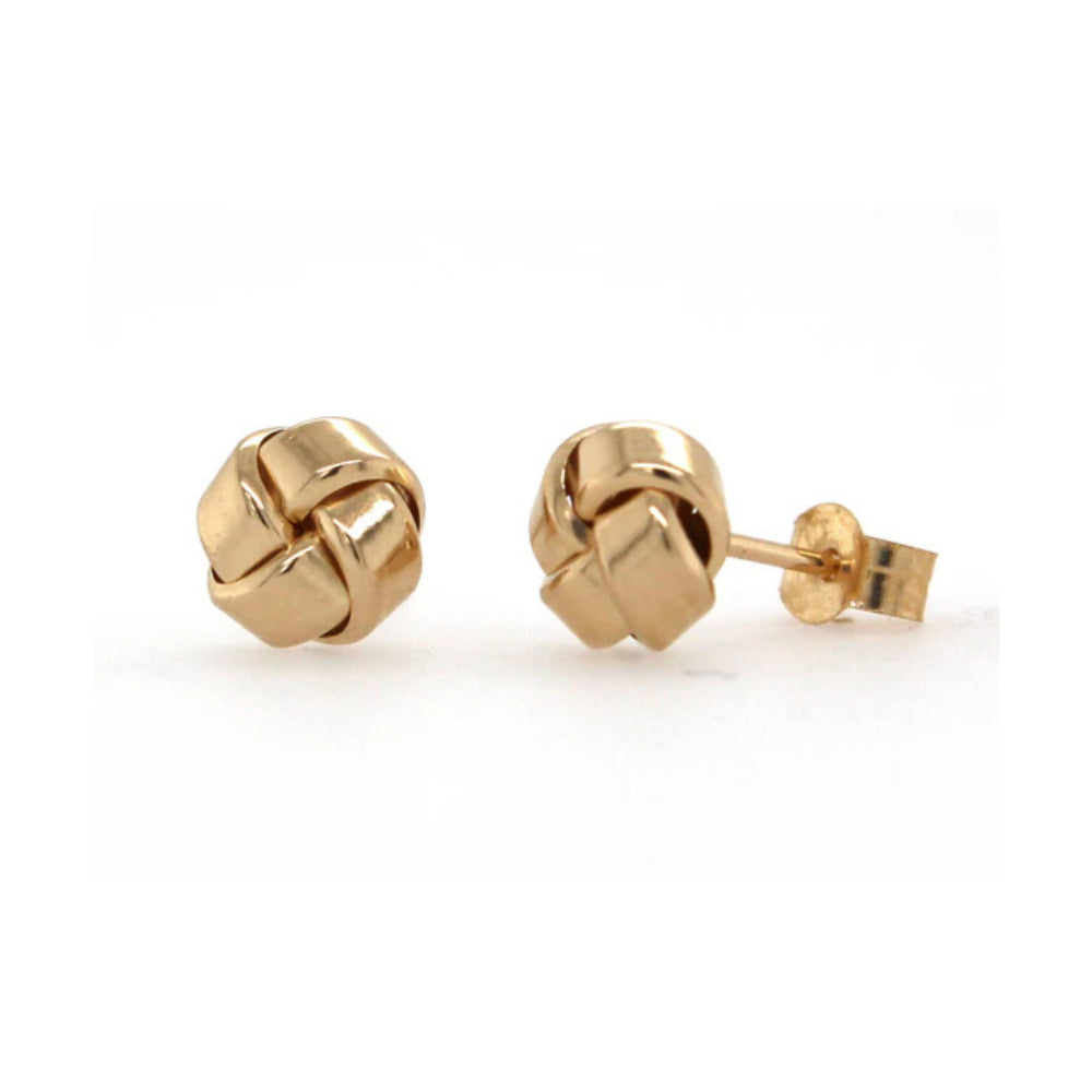 9ct Yellow Gold Knot Stud Earring
