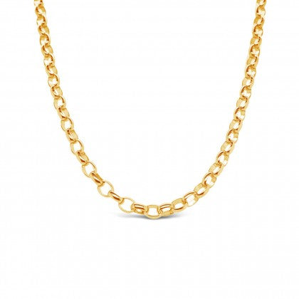 9ct Yellow Gold 50cm Oval BO1 Belcher Chain