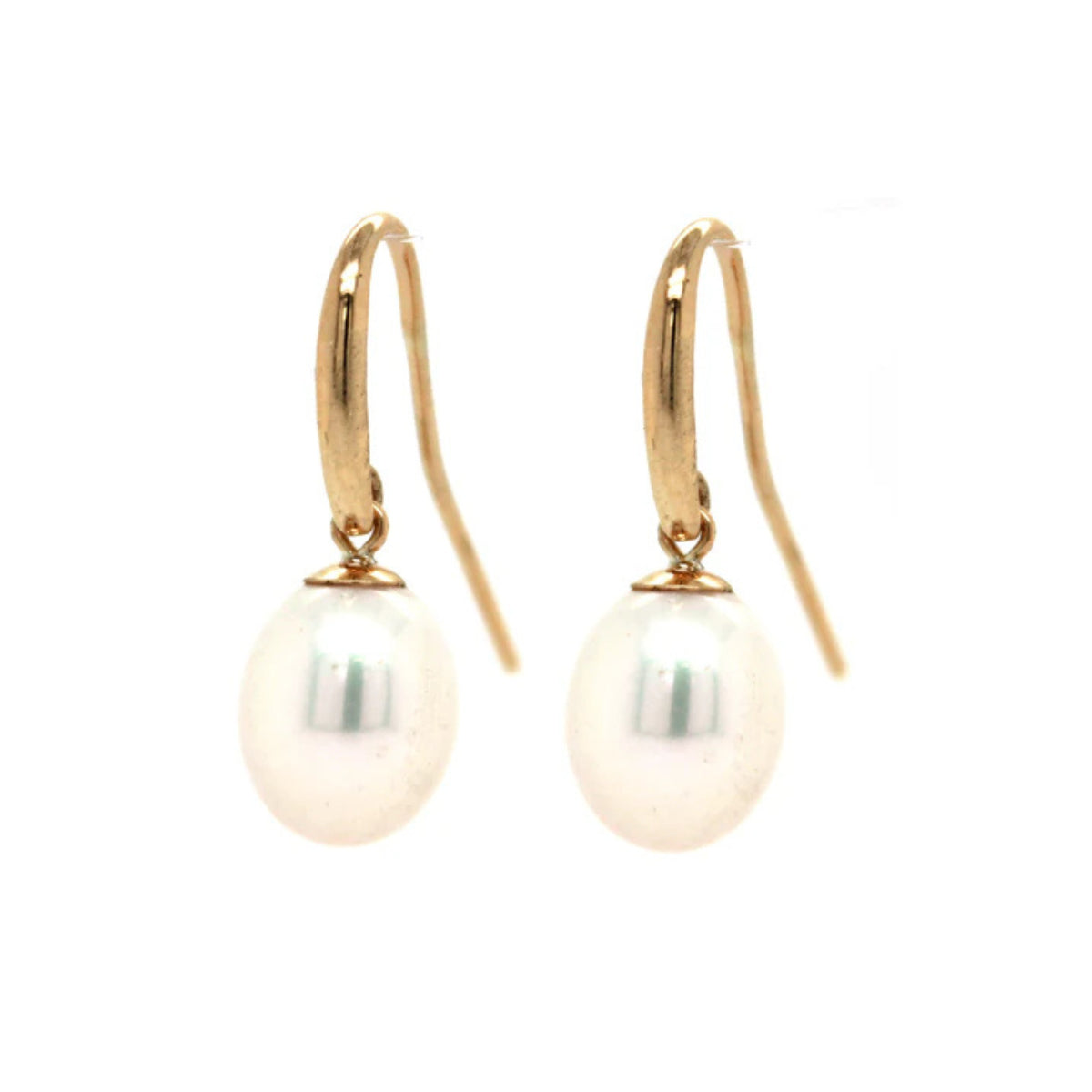 9ct Yellow Gold Freshwater Pearl Drop Earring