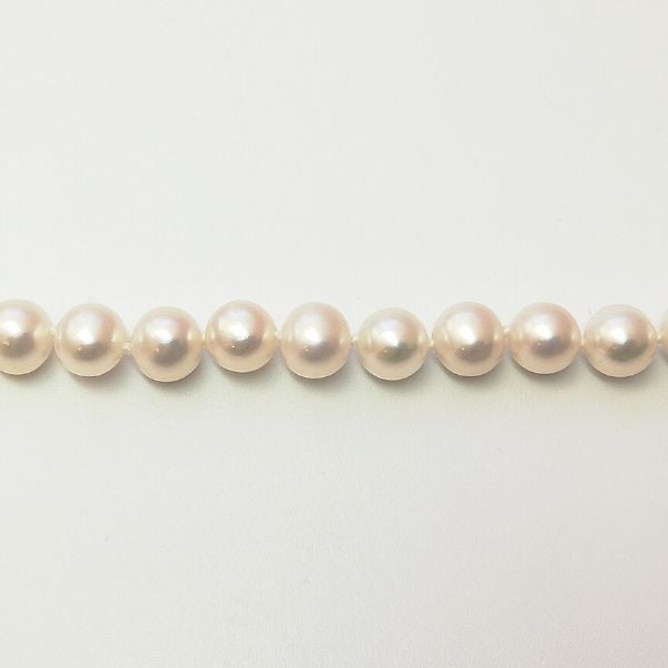 Sterling Silver White 7-7.5mm Freshwater Pearl Necklace