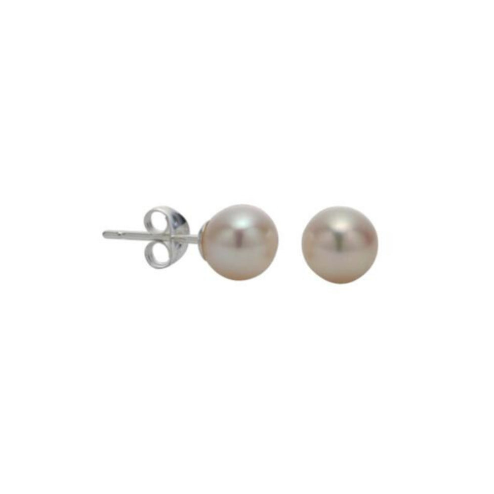 Sterling Silver 4mm White Pearl Stud Earring