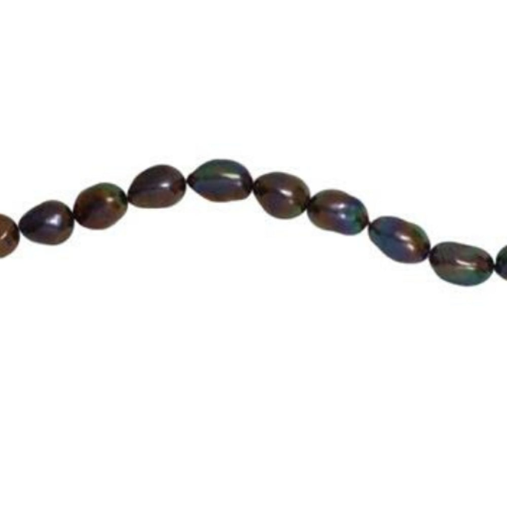 Sterling Silver Black10mm Freshwater Pearl Necklace