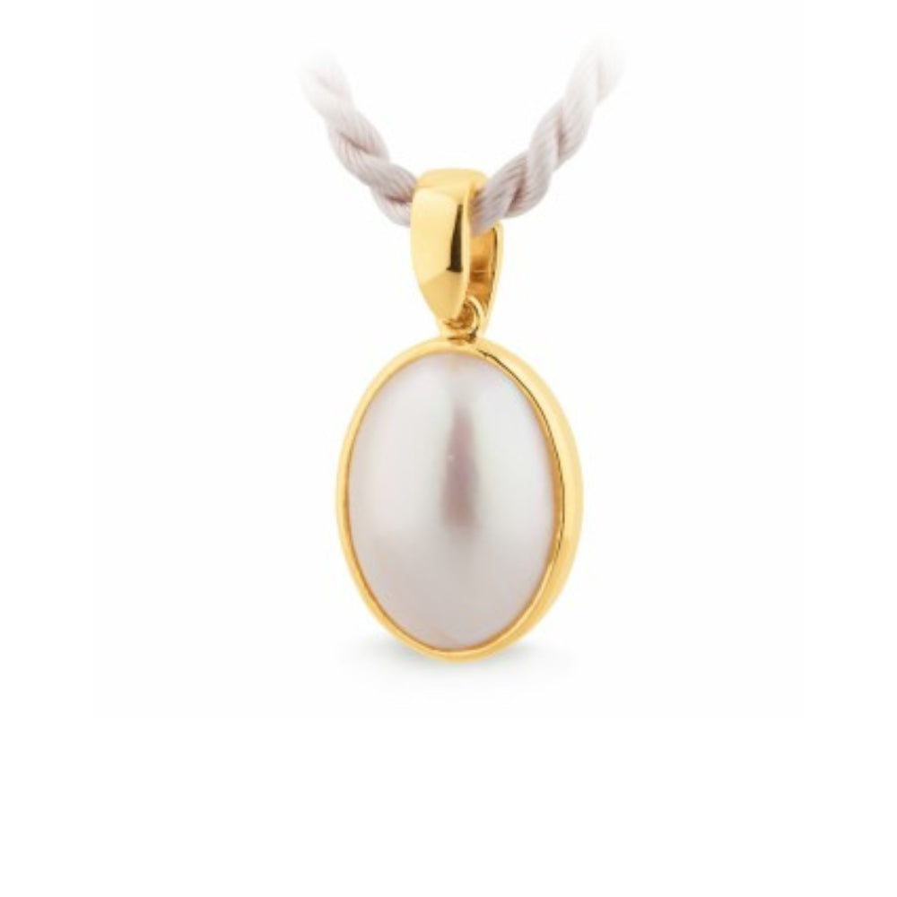 9ct Yellow Gold Mabe Pearl Pendant