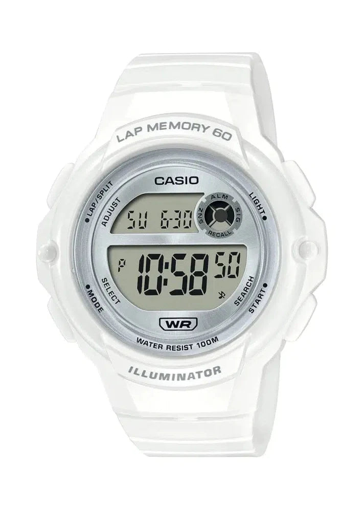 Ladies Digital White/Silver Watch - LWS1200H-7A1