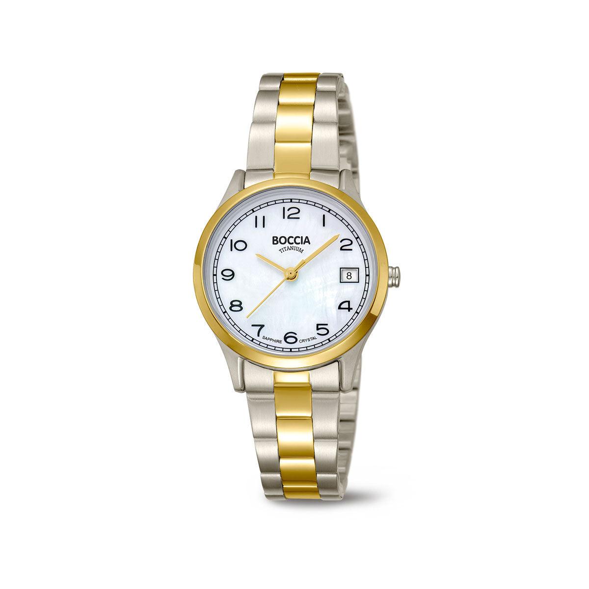 3324-02 - Ladies Two Tone Titanium Dress Watch