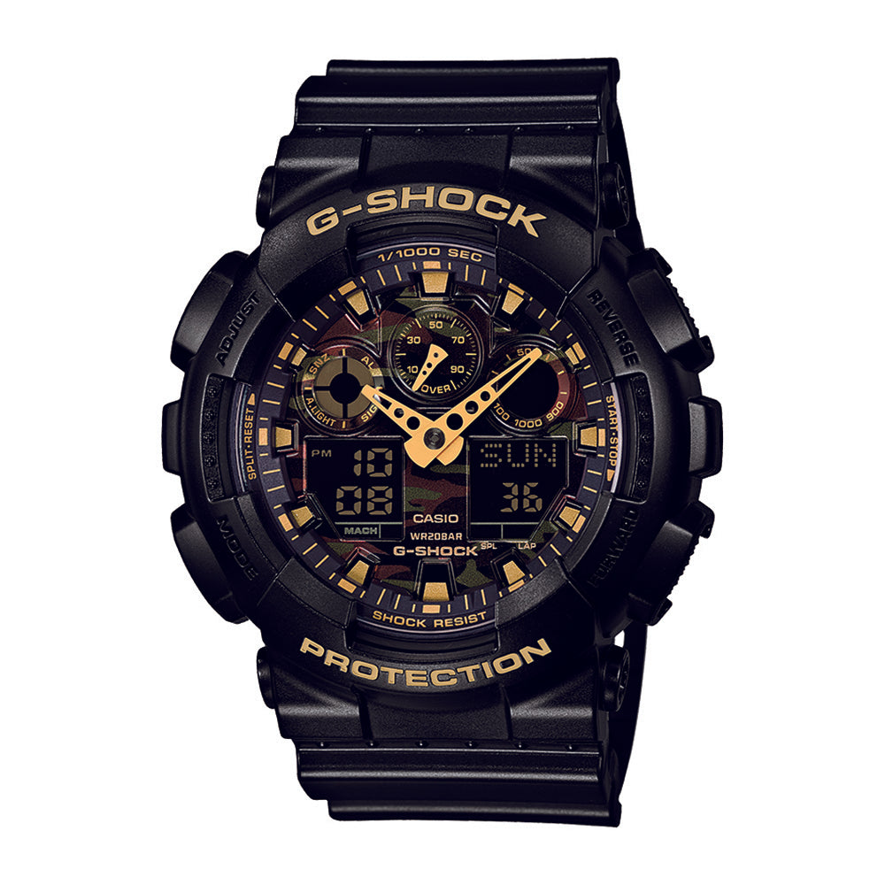 G-Shock Street Camouflage Series - Black & Gold - GA100CF-1A9