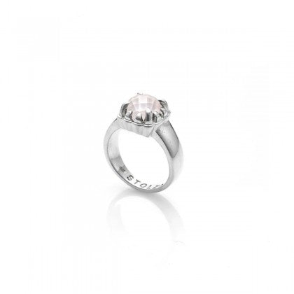 Sterling Silver Baby Claw Ring - Rose Quartz